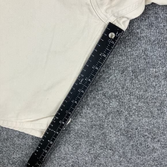 Bugle Boy Shorts Mens Size 42 White Denim 90s Vintage Casual Jean Cutoff Style - Picture 3 of 10